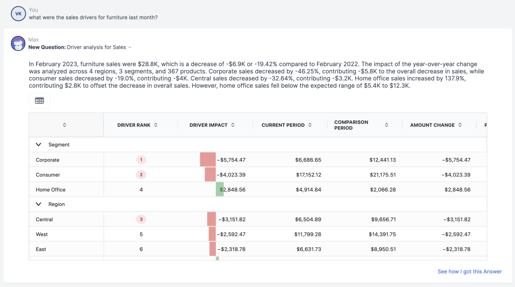 MAX CAN RUN DRIVER ANALYSIS TO ANALYZE METRIC CHANGES